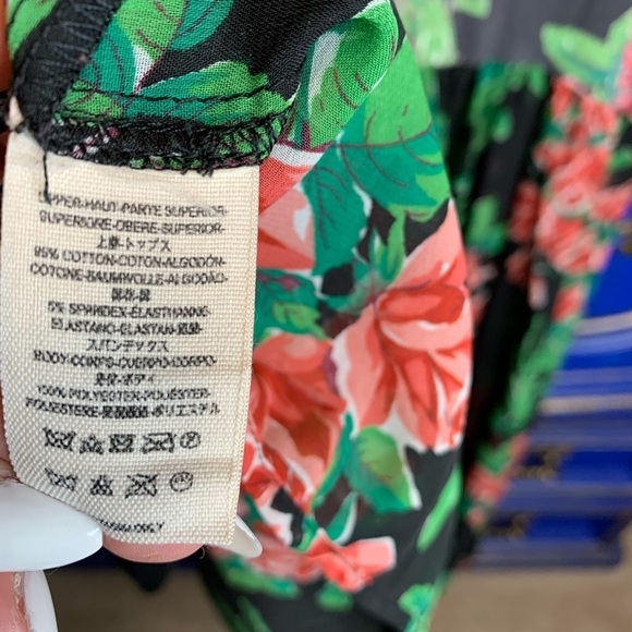 Free People Bandeau Black Floral Rose Dress Small - Picture 4 of 4